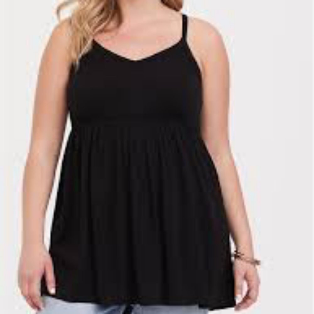 Torrid Black Empire Waist Tank Size 3
